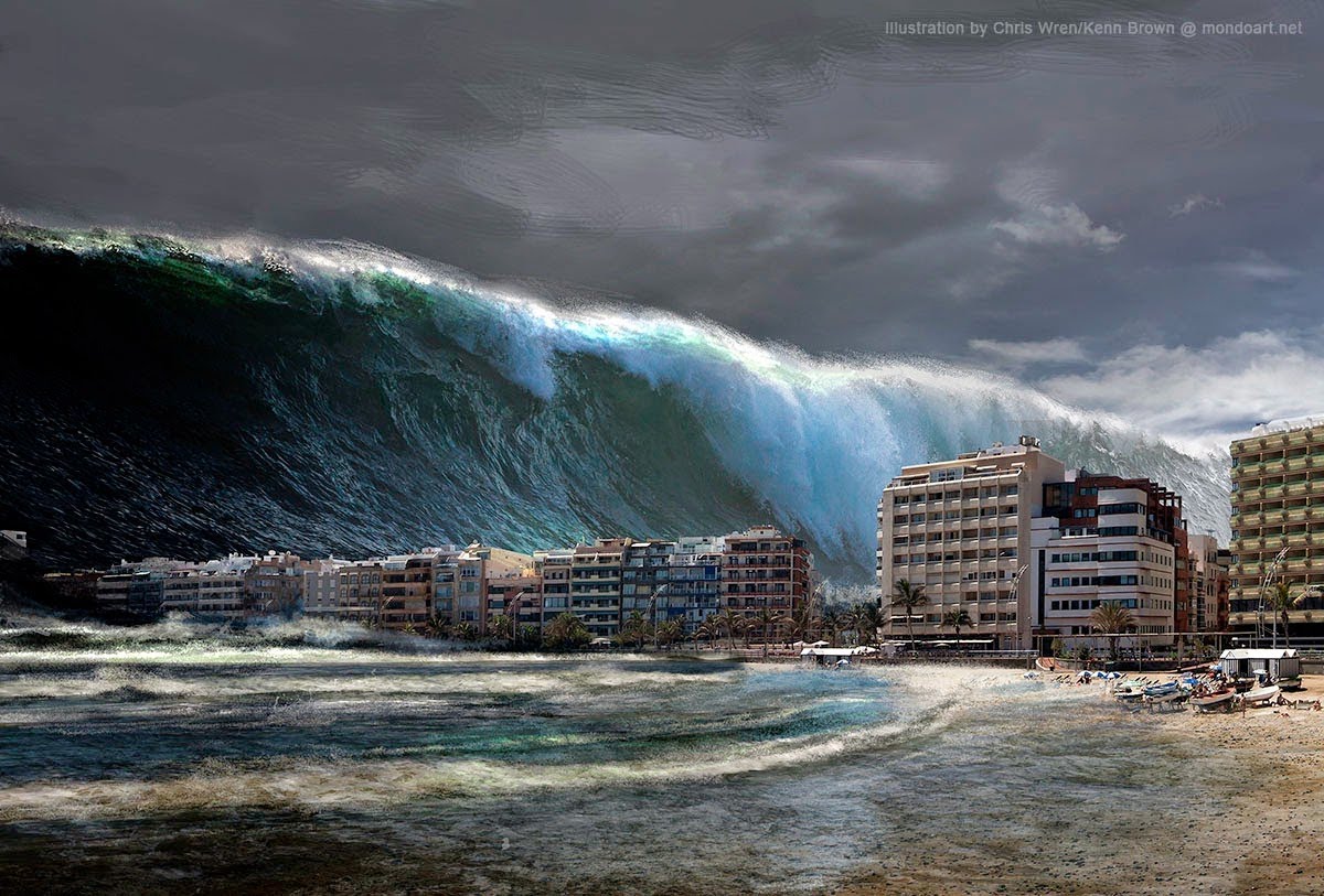 mơ thấy sóng thần