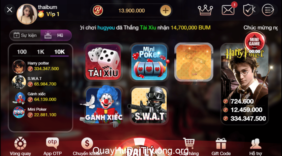 Game nổ hũ đổi thưởng Bum Club