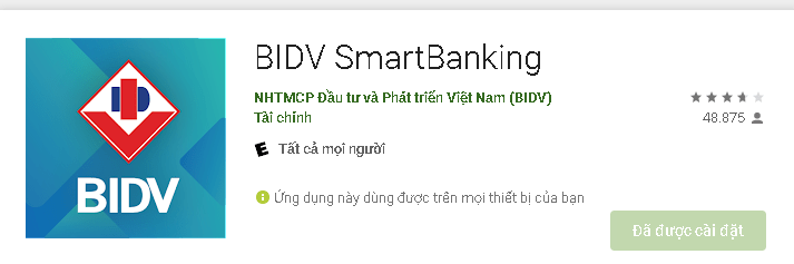 Tải ứng dụng BIDV SmartBanking