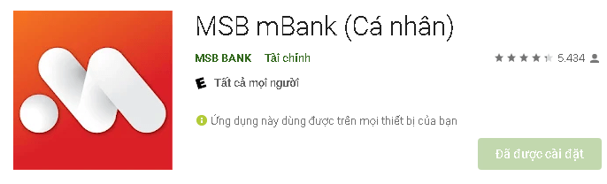 Hướng dẫn nạp tiền thông qua MSB mBank 
