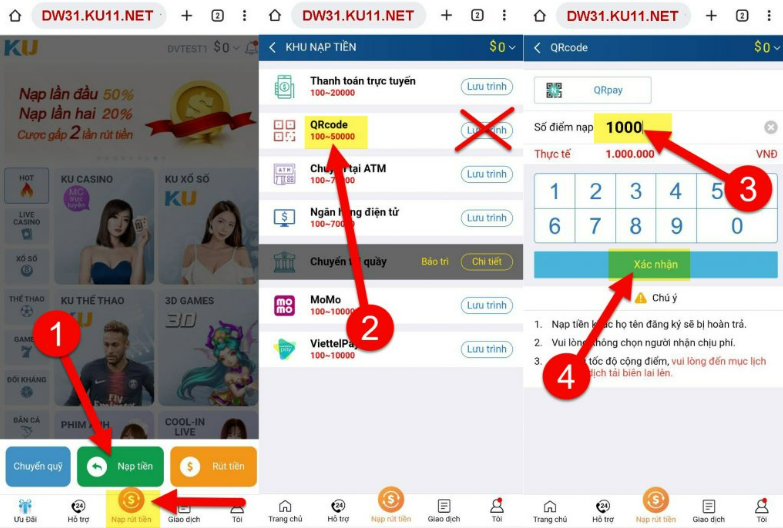 Hướng dẫn nạp tiền thông qua ngân hàng TPBank 