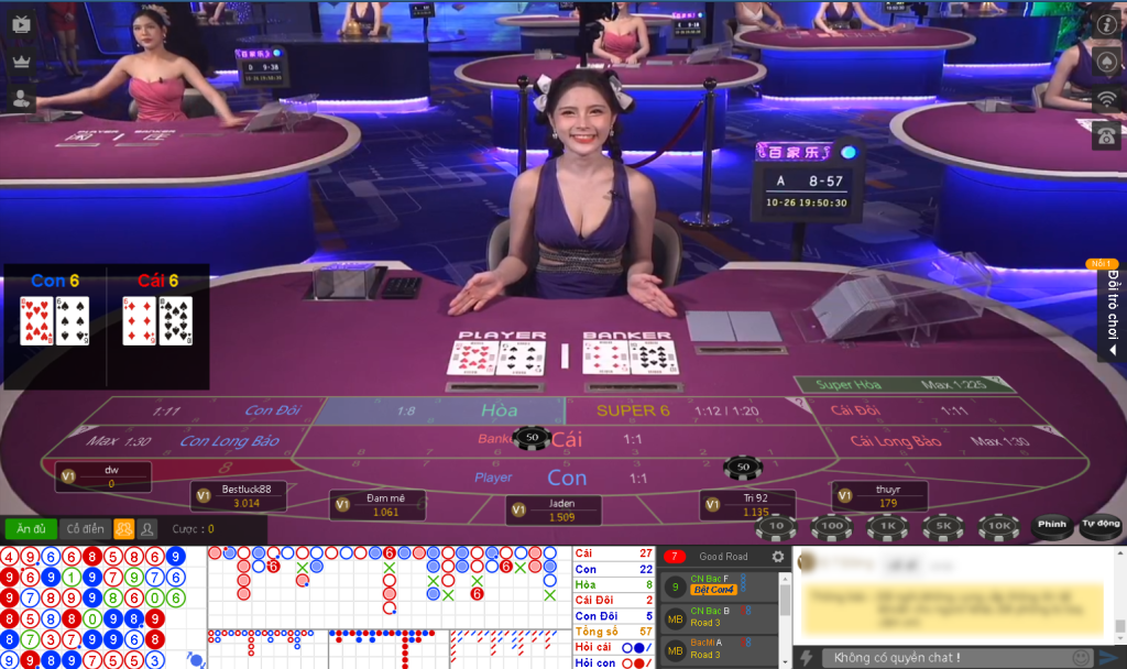 giao diện sàn baccarat trên sàn kubet
