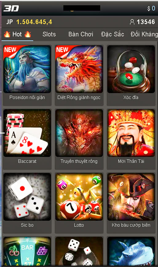 Nhiều game mới được cập nhật tại giao diện