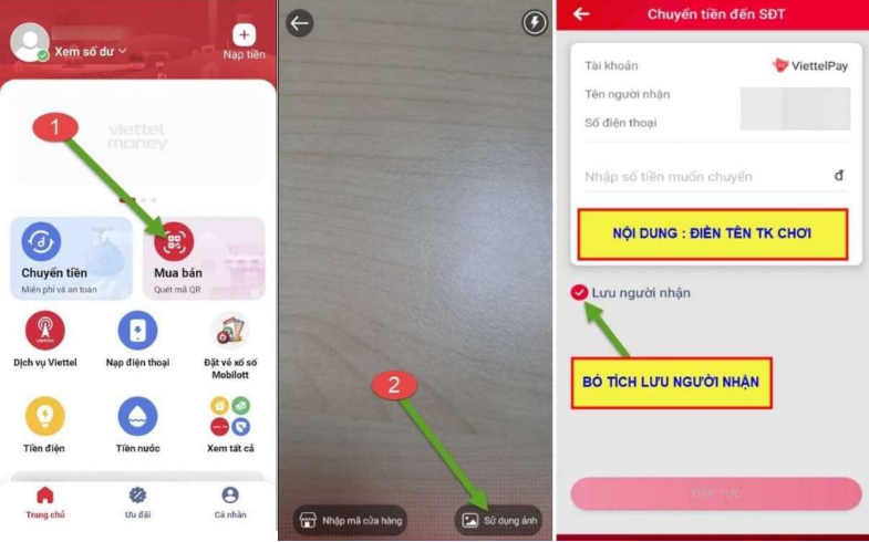 Hướng dẫn nạp tiền thông qua ứng dụng thanh toán điện tử Viettel Pay