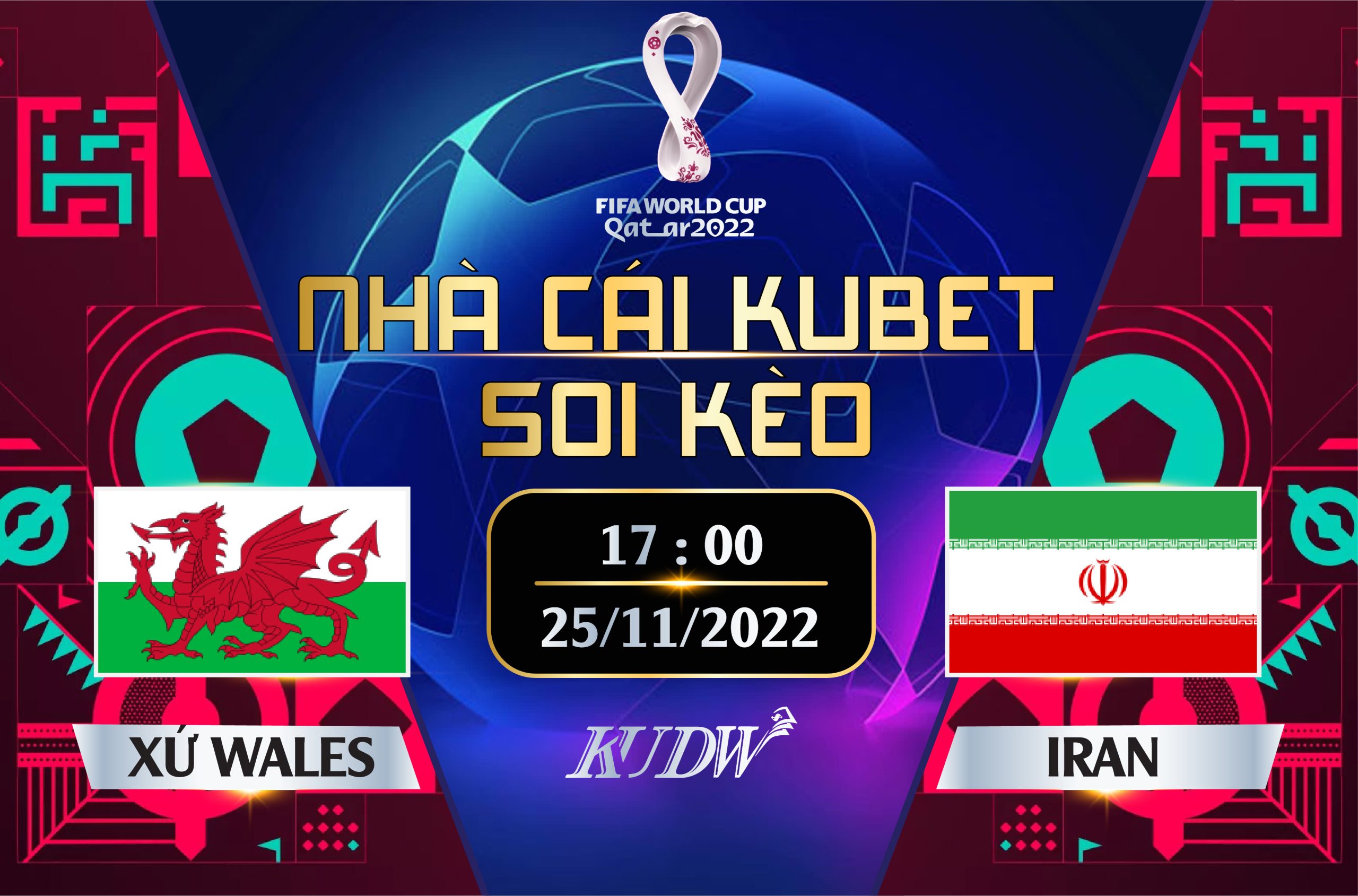 XỨ WALES VS IRAN: 17H00 NGÀY 25/11/2022