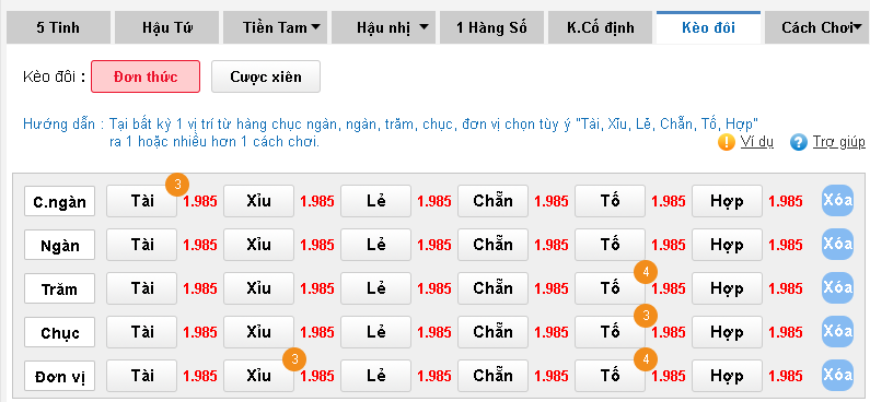 Đây là cách chơi khá phổ biến của anh em cược thủ