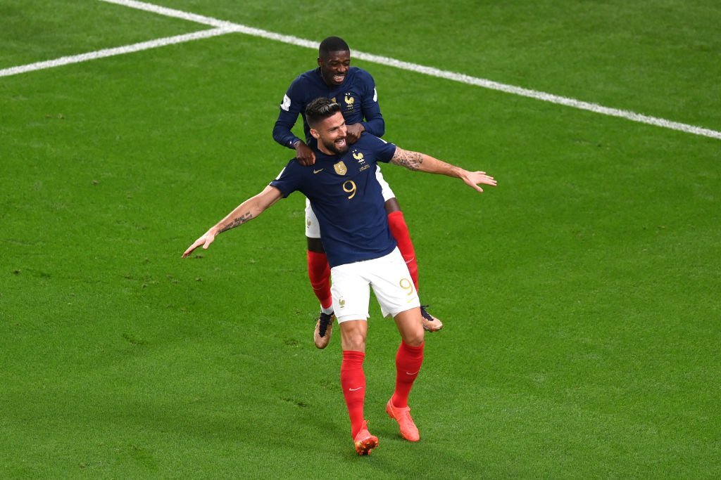 Giroud ghi bàn nâng tỷ số lên 2-1 cho tuyển Pháp