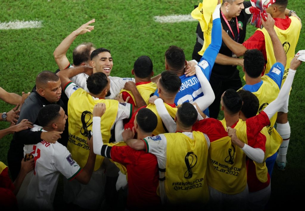 Các cầu thủ Maroc ăn mừng “chiến thắng đúp” - (Kubet cập nhật) 