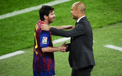 2 Thầy-Trò nhà Barca HLV Pep và Lionel Messi