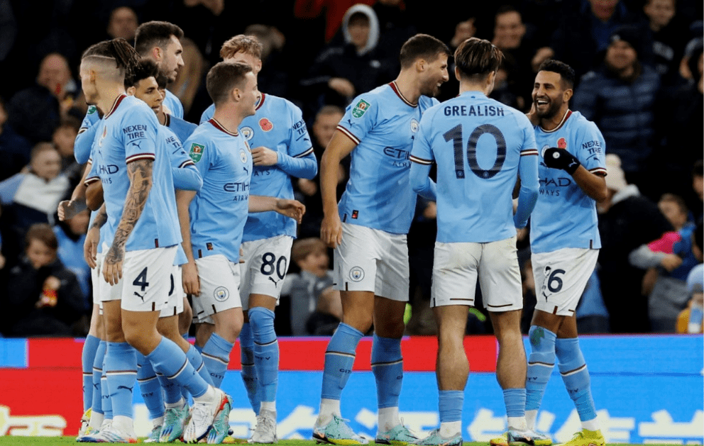 Para pemain Man City merayakan gol bersama - (Pembaruan Kubet) 