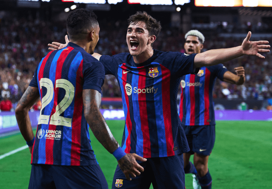 Tiền đạo trẻ Gavi của CLB Barca ăn mừng bàn thắng - (Kubet cập nhật) 
