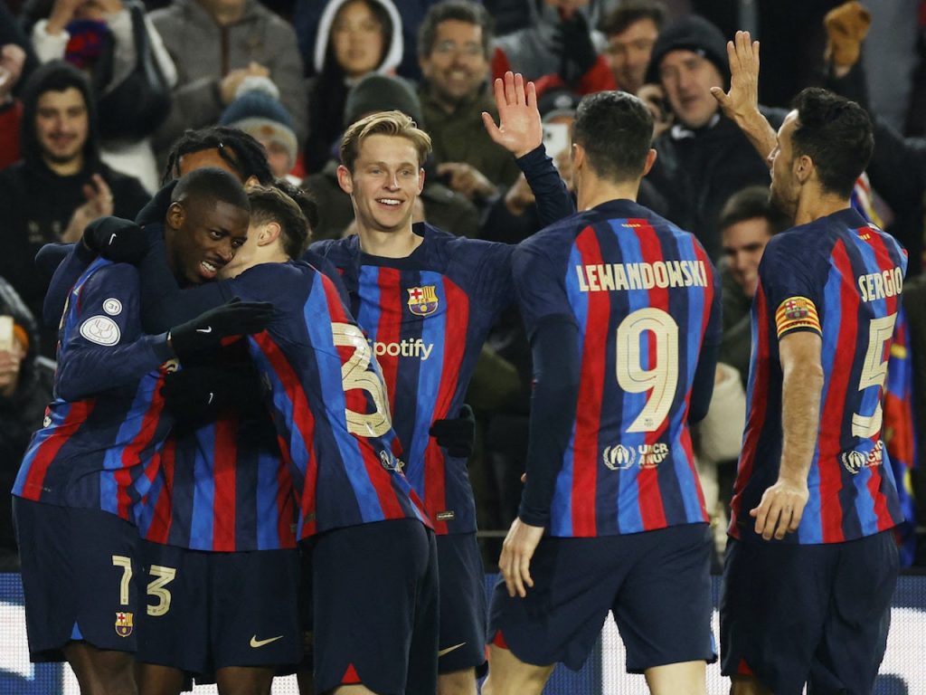 Các cầu thủ Barca trong một lần ăn mừng bàn thắng - (Kubet cập nhật) 