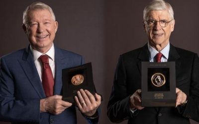 Sir Alex Ferguson và Arsene Wenger nhân vinh danh từ Premier League vì những cống hiến to lớn của mình