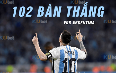 Messi là cầu thủ thứ 3 trên thế giới ghi được trên 100 bàn cho tuyển quốc gia