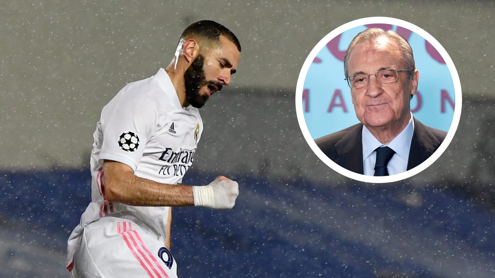 Chủ tịch Perez động viên nhưng cũng là mệnh lệnh cho Benzema cùng đồng đội phải thắng Barca trong đêm mai.