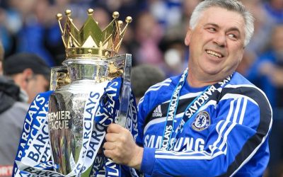 HLV Ancelotti ngày còn dẫn dắt CLB Chelsea giành chức vô địch ngoại Hạng Anh