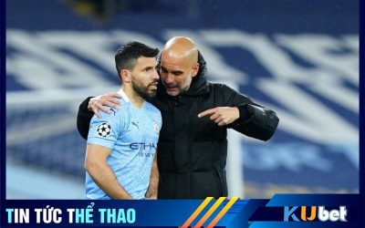 Kun Aguero khi còn thi đấu cho Man City dưới thời HLV Pep Guardiola.