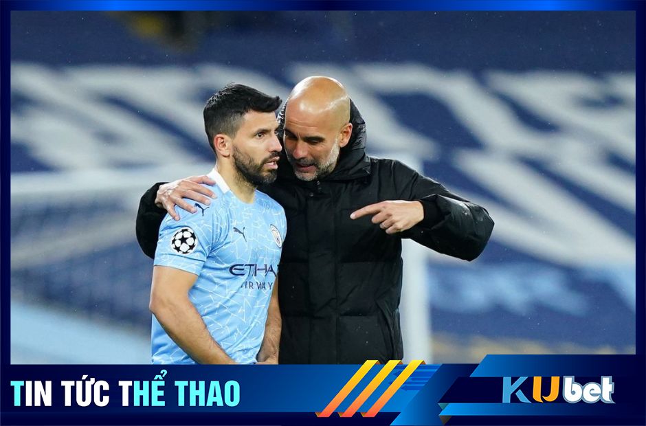 Kun Aguero khi còn thi đấu cho Man City dưới thời HLV Pep Guardiola.