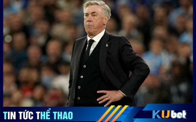 HLV Ancelotti thất thần khi đội bóng mình dẫn dắt bị thua tan tác tại Etihad