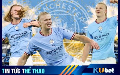 Erling Haaland đang có cơ hội giành cú ăn 3 với Man City