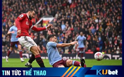 Mu giành trọn 3 điểm trước Aston Villa nhờ công Bruno Fernandes