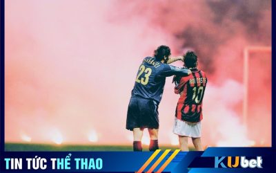 Hình ảnh về trận đối đầu giữa Inter Vs Milan tại bán kết Champions League cách đây đúng 20 năm.