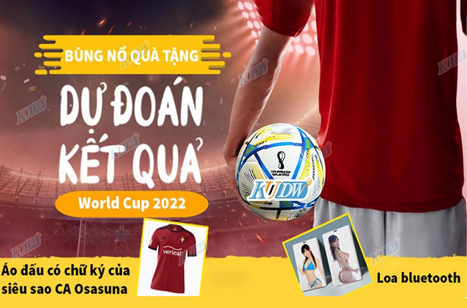 Quà tặng khi dự đoán kết quả World Cup chính xác: áo có chữ ký cầu thủ, loa bluetooth