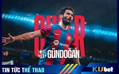 Barca đăng ảnh thông báo hợp đồng với Gundogan trên trang chủ