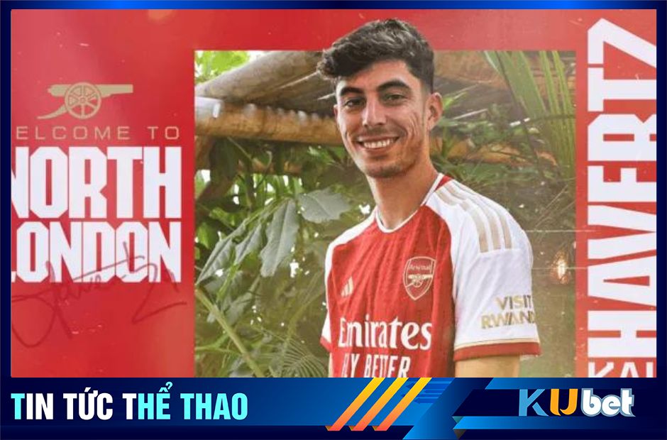 Ảnh bài viết thông báo tân binh Havertz trên trang chủ Arsenal