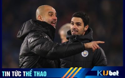 Arteta ngày còn là trợ lý HLV cho Pep Guardiola ở Man City