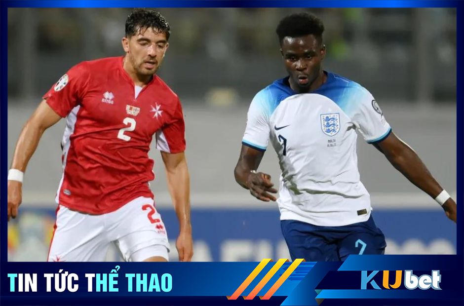 Bukayo Saka dính chấn thương mắt cá trong trận đối đầu cùng Malta