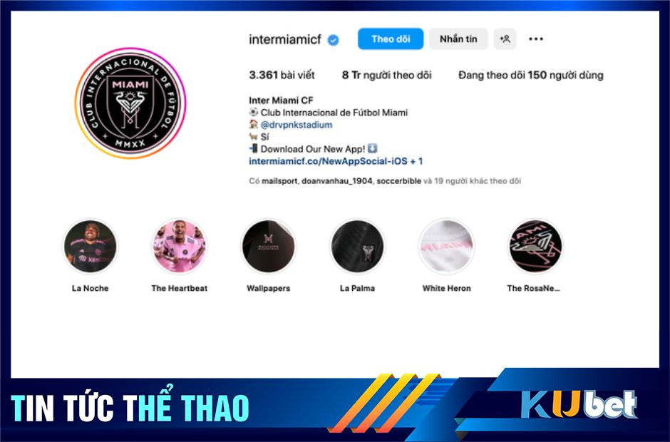Lượng người theo dõi Inter Miami tăng cao nhờ Messi