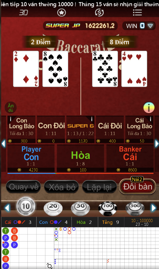  Baccarat 3D của Kubet