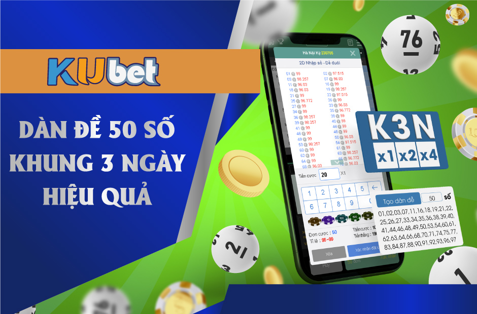 Dàn đề 50 số khung 3 ngày bất bại tại các trang online