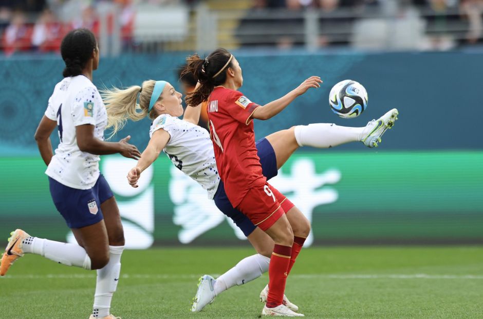 Tuyển nữ Mỹ đã dành chiến thắng 3-0 trước tuyển Việt Nam tại vòng bảng World Cup 2023.