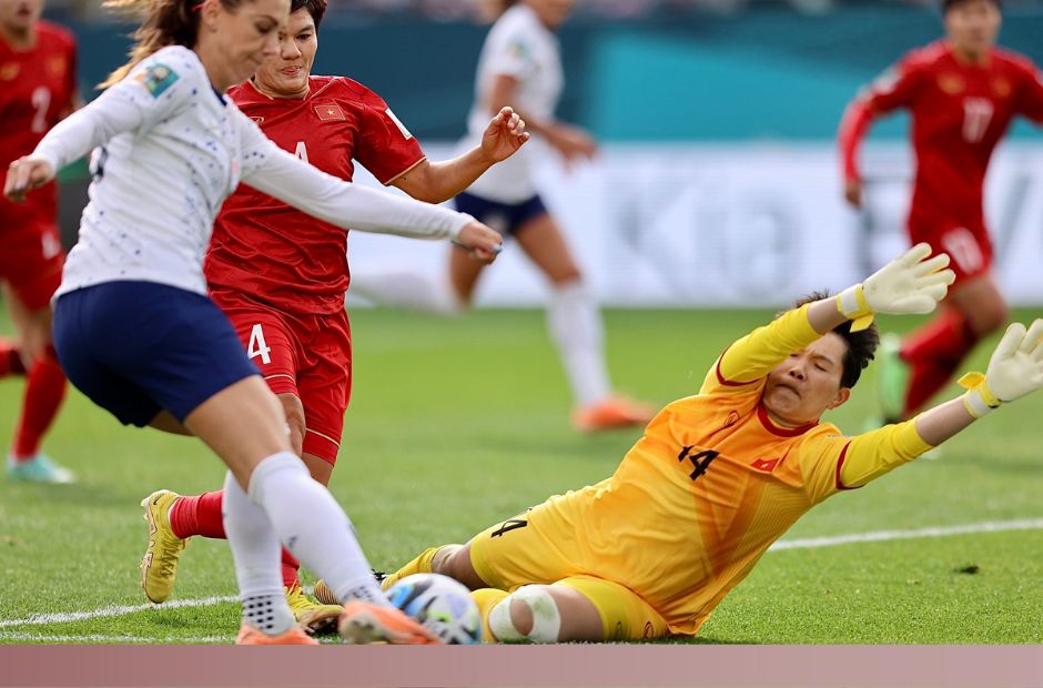 Những pha bay lượn, ra vào hợp lý và nhiều lần từ chối cơ hội của tuyển nữ Mỹ của thủ môn Kim Thanh 