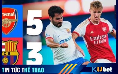 Trận giao hữu cho thấy rằng Barca không thể cản bước Arsenal