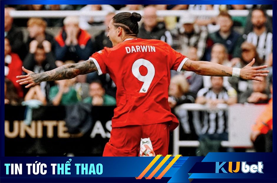 Kubet cập nhật hình nahr D. Nunez ăn mừng bàn thắng ghi được vào lưới Newcastle