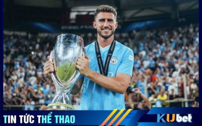 Kubet cập nhật hình ảnh Laporte bên chiếc siêu cúp cùng Man City đạt được tháng 8 năm 2023