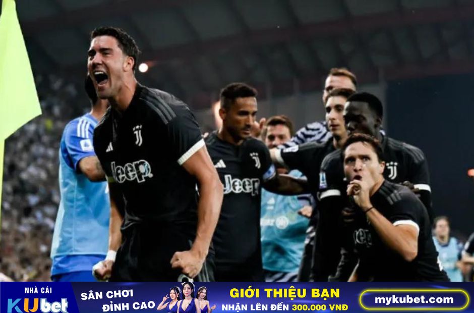 Kubet cập nhật hình ảnh các cầu thủ Juventus ăn mừng bàn thắng ghi được vào lưới Udinese 
