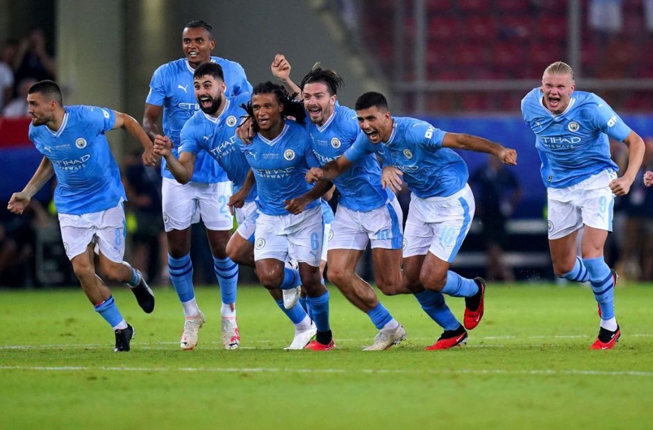 Kubet cập nhật: các cầu thủ Man City ăn mừng chức vô địch siêu cúp châu  u đầu tiên trong mùa giải mới