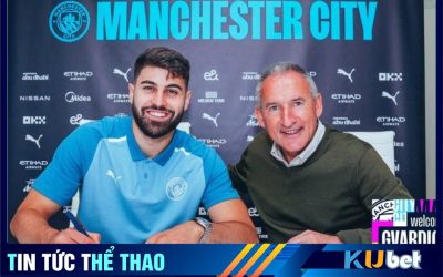 Ảnh bài viết thông báo hợp đồng mới với Gvardiol trên trang chủ của CLB Man City.