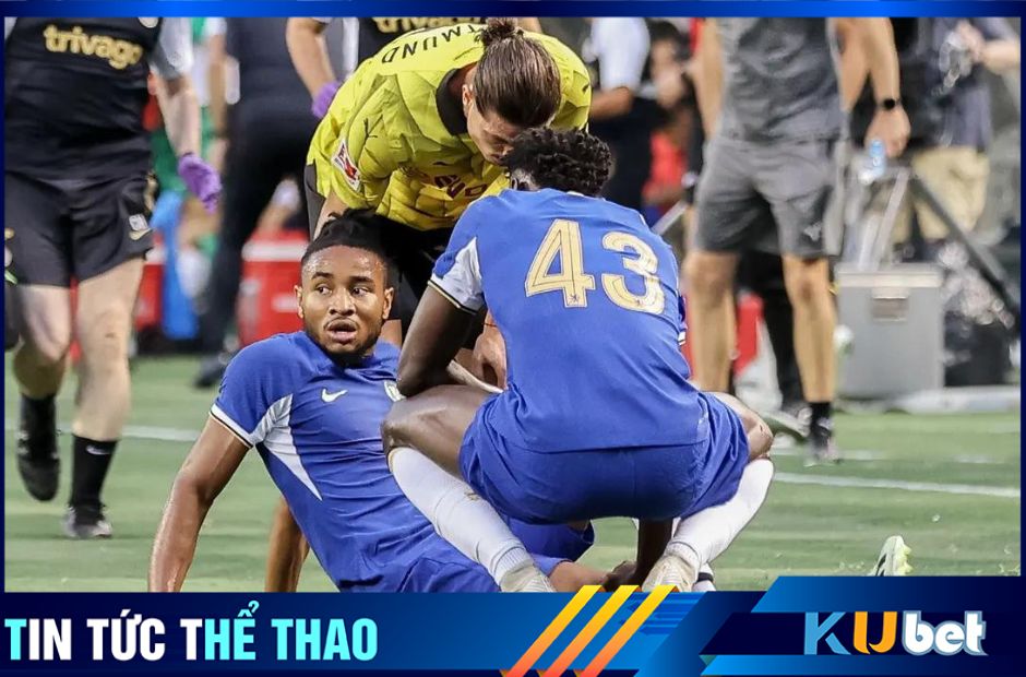 Nkunku bị chấn thương trong trận giao hữu giữa Chelsea vs Dortmund