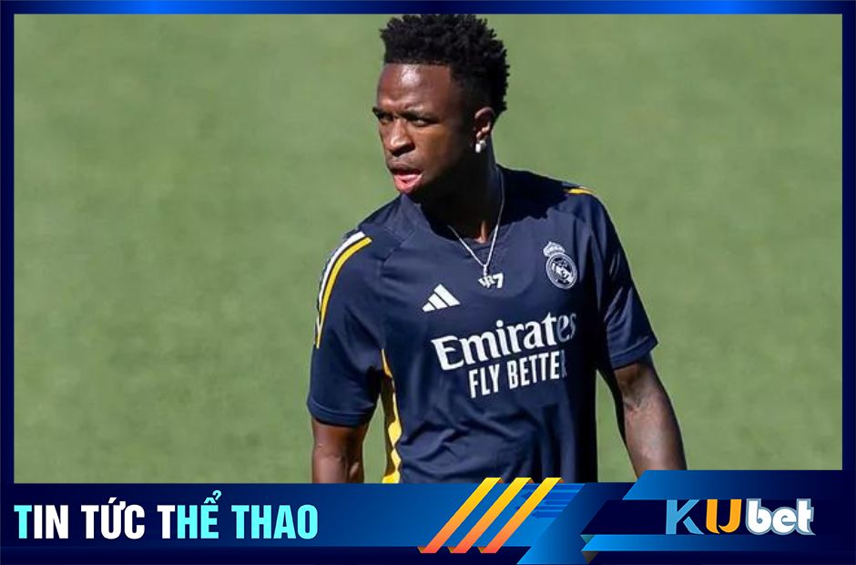 Kubet cập nhật hình ảnh tiền đạo Vinicius trong màu áo CLB Real Madrid