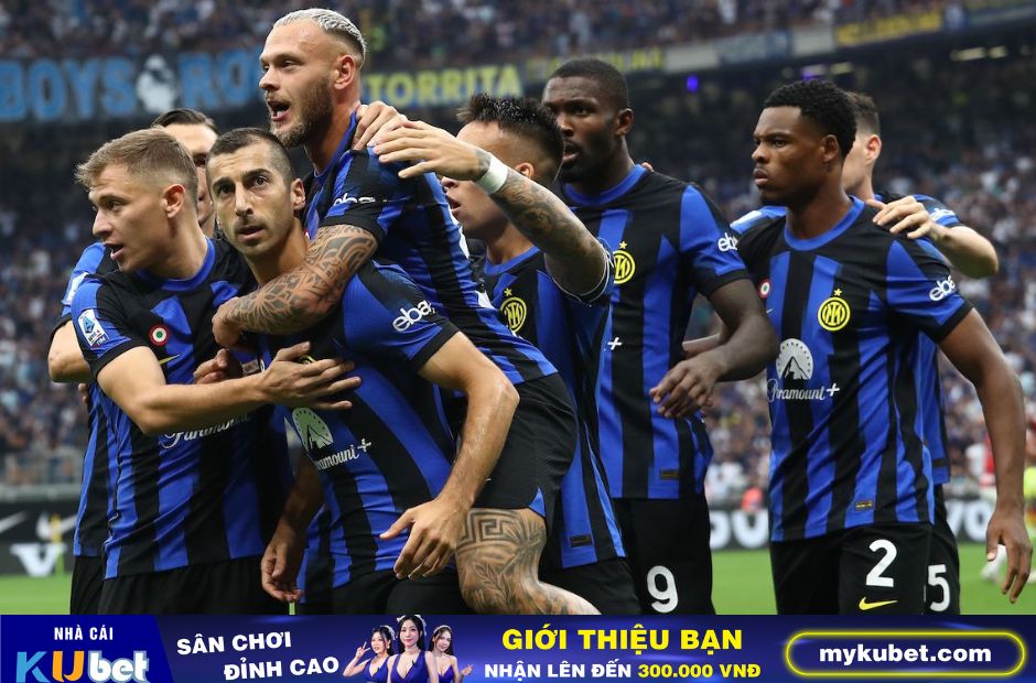 Kubet cập nhật hình ảnh các cầu thủ Inter ăn mừng bàn thắng trong chiến thắng 5-1 trước AC Milan 