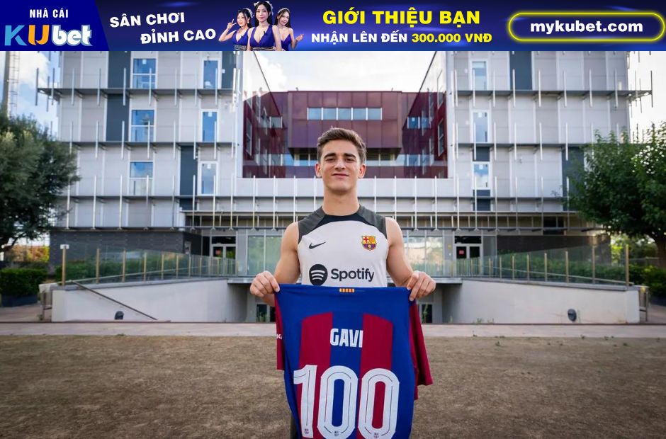 Kubet cập nhật hình ảnh Gavi đang tận hưởng khoảnh khắc đạt cột mốc 100 trận cho Barca.