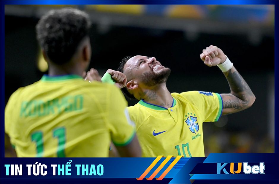 Kubet cập nhật hình ảnh Neymar ăn mừng bàn thắng ghi cho tuyển quốc gia Brazil