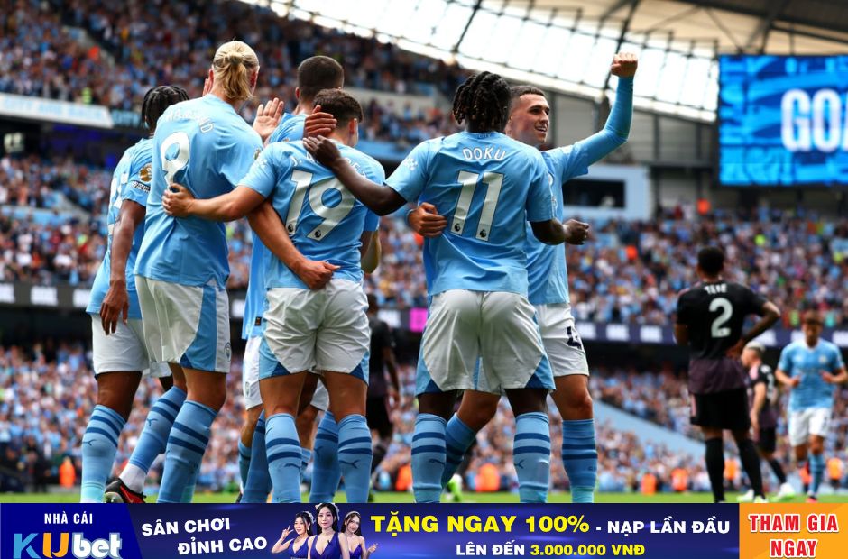 Kubet cập nhật hình ảnh các cầu thủ Man City trong chiến thắng 5-1 trước