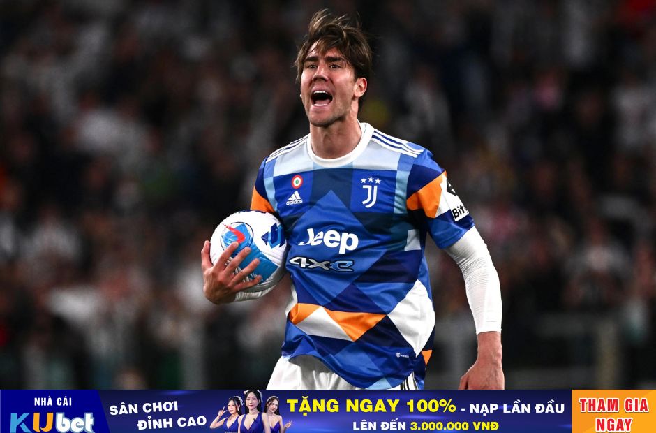 Kubet cập nhật hình ảnh Vlahovic trong trang phục sân khách của Juventus.