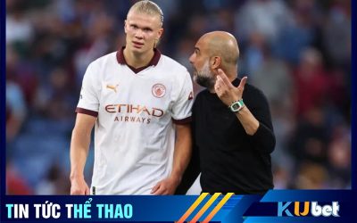 Kubet cập nhật hình ảnh Pep Guardiola trao đổi chiến thuật với Haaland